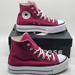 Converse CTAS Lift HI Legend Berry Sneaker Shoes Sz 7.5 Women's New